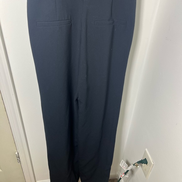Maeve by Anthropologie Navy Wide Leg Jumpsuit Size 10 Sleeveless Button Front - Picture 8 of 8